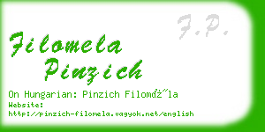 filomela pinzich business card